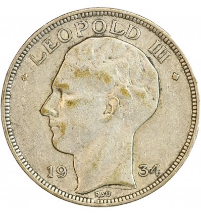 Avers : portrait du roi Leopold III à gauche