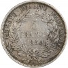 Revers : 5 / FRANCS / 1850 sur trois lignes dans une couronne composée d'une branche de chêne et d'olivier.