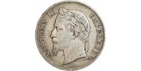 Avers : tête laurée de Napoléon III à gauche