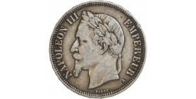 Avers : tête laurée de Napoléon III à gauche