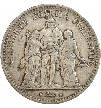 5 Francs Hercule Troisième République