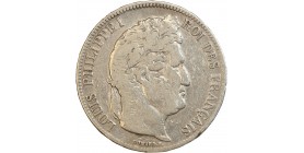 5 Francs Louis-Philippe Ier Tête Laurée Tranche En Relief