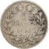 Revers : 5/FRANCS/date dans une couronne formée d'une branche de laurier et d'une branche d'olivier