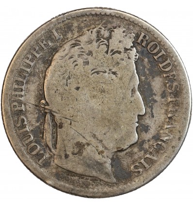 Avers : tête laurée de Louis Philippe Ier à droite