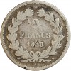 Revers : 2/FRANCS et millésime sur trois lignes, le tout dans une couronne végétale, nouée au bas par un ruban