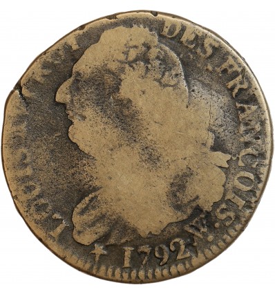 Avers : Grand buste de Louis XVI drapé à gauche