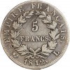Revers : 5 / FRANCS sur 2 lignes, dans une couronne composée de deux branches de laurier, nouées par un ruban.
