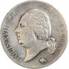 Avers : buste nu de Louis XVIII à gauche, cheveux noués sur la nuque