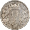 Revers : écu de France sous une couronne royale, dans une couronne ouverte composée de 2 branches de lauriers