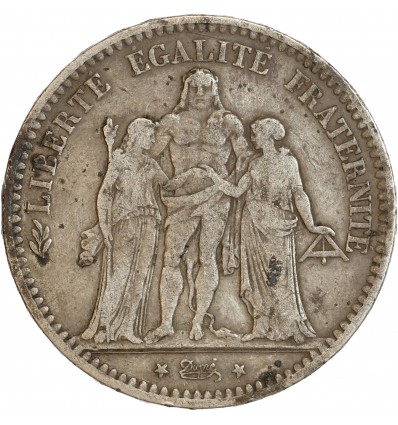 5 Francs Hercule Troisième République