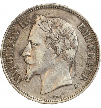 5 Francs Napoléon III Tête Laurée Second Empire