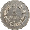 Revers : 5/FRANCS et date dans une couronne végéale, RF en haut