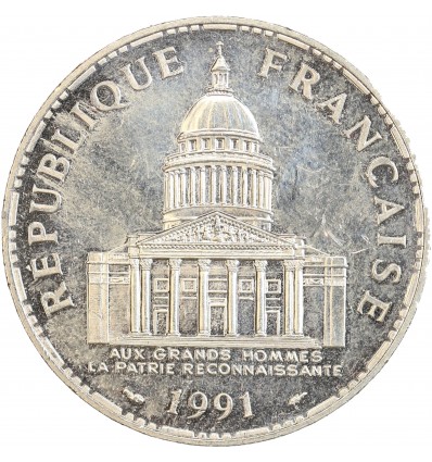 Avers : la façade du Panthéon