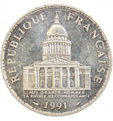Avers : la façade du Panthéon