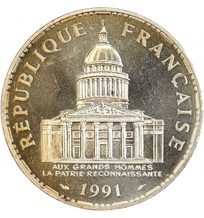 Avers : la façade du Panthéon
