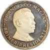 Revers : portrait à droite du président Francisco Macias