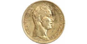 Avers : tête nue de Charles X à droite.
