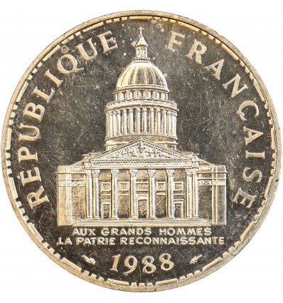 Avers : la façade du Panthéon