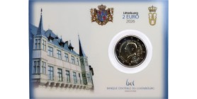 2 Euros Coincard Luxembourg 2026 - Grand-Duc Guillaume