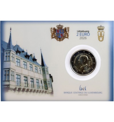 2 Euros Coincard Luxembourg 2026 - Grand-Duc Guillaume