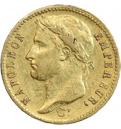 20 Francs Napoléon Ier Tête Laurée Revers Empire