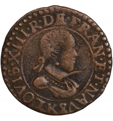 Double Tournois au Buste Enfantin - Louis XIII