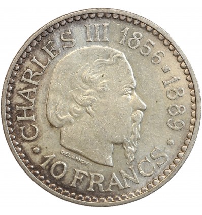 10 Francs Charles III - Monaco Argent