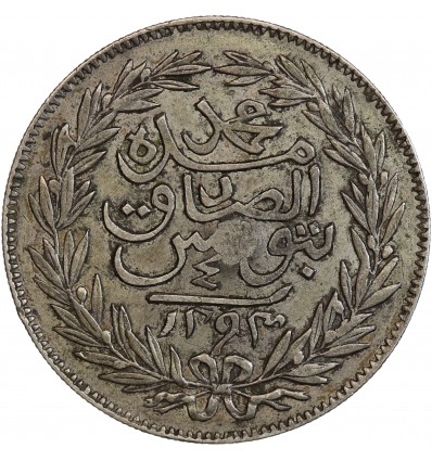 4 Piastres Contremarquée - Tunisie Argent