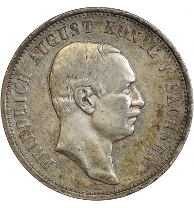 3 Marks Frédéric Auguste III - Allemagne Argent - Saxe Albertine