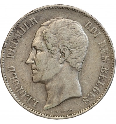 5 Francs Léopold I - Belgique Argent
