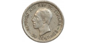 50 Centimos Alphonse XIII - Espagne Argent