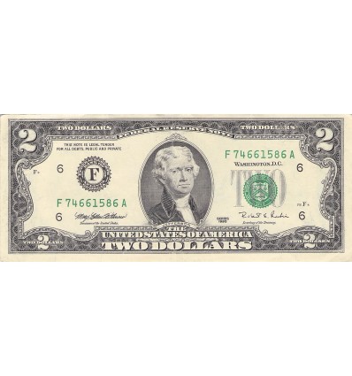 2 Dollars Etats-Unis 1995