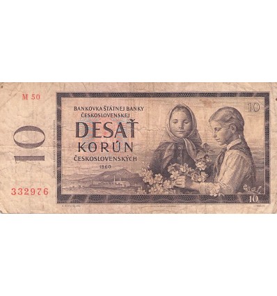 10 Couronnes Tchécoslovaquie 1960