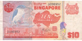 10 Dollars Singapour 1979