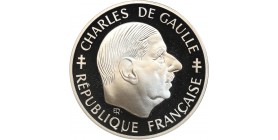 Avers : portrait du Général de Gaulle à droite - légende circulaire