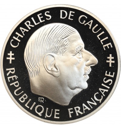 Avers : portrait du Général de Gaulle à droite - légende circulaire
