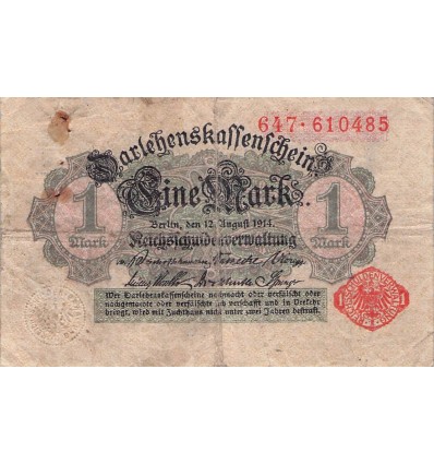 1 Mark Allemagne 12.08.1914