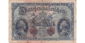 5 Marks Allemagne 5.08.1914