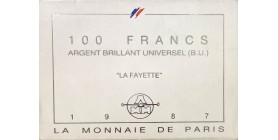 100 Francs Lafayette en Argent - Coffret B.U.