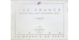 100 Francs Liberté en Argent - Coffret B.U.