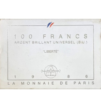 100 Francs Liberté en Argent - Coffret B.U.