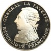 Avers : buste à gauche du marquis de La Fayette en habit militaire