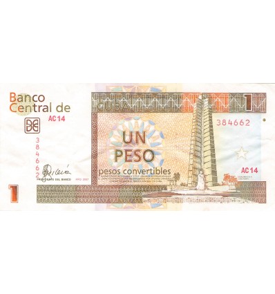 1 Peso Convertible Cuba 2007