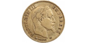 Avers : portrait de Napoléon III avec une couronne de laurier.