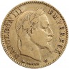 Avers : portrait de Napoléon III avec une couronne de laurier.