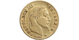 Avers : portrait de Napoléon III avec une couronne de laurier.