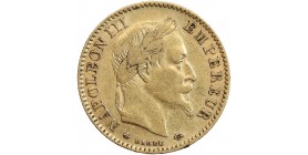 Avers : portrait de Napoléon III avec une couronne de laurier.