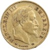 Avers : portrait de Napoléon III avec une couronne de laurier.