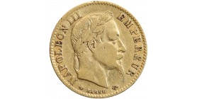Avers : portrait de Napoléon III avec une couronne de laurier.