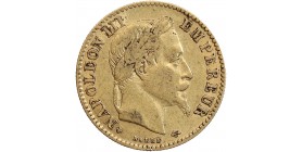 Avers : portrait de Napoléon III avec une couronne de laurier.